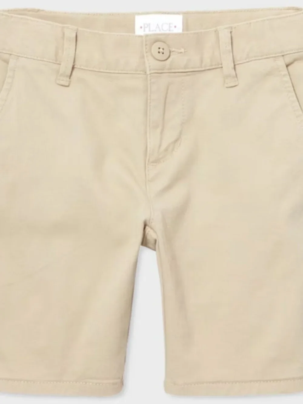 Children’s Place Girls Uniform Stretch Chino Shorts - Pair of Tan & Navy Size 10